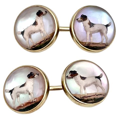 Vintage Dog Cufflinks - 13 For Sale on 1stDibs