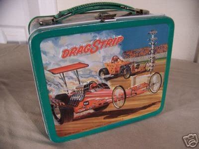 Vintage Drag Strip Metal Aladdin Lunch Box …