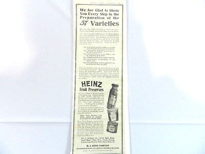 Vintage Heinz 57 Ad Fruit Preserves Magazine Advertisement