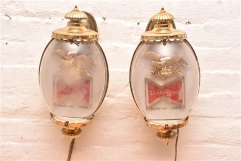 Vintage King Of Beers Budweiser lights set of 2 eBay