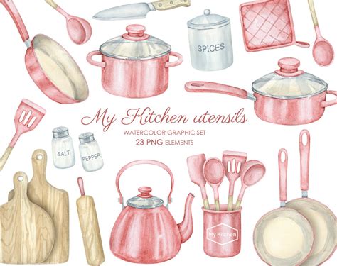 Vintage Kitchen Utensils Clip Art - Etsy