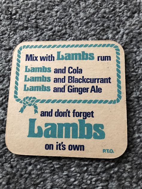 Vintage LÄMBS - Marineblau Rum - Join The Lambs Navy... Katze …