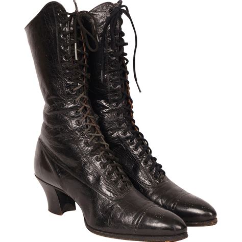 Vintage Leather Lace Up Boots In Vintage Shoes For Women