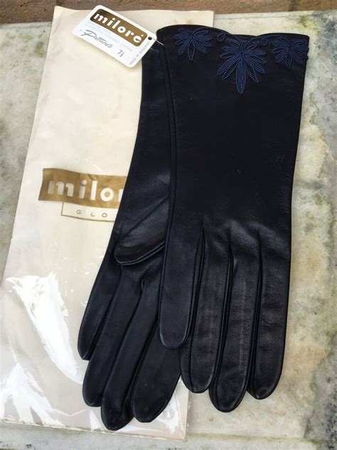 Vintage Milore Ladies Stretch Velvet Feel Gloves 7 eBay