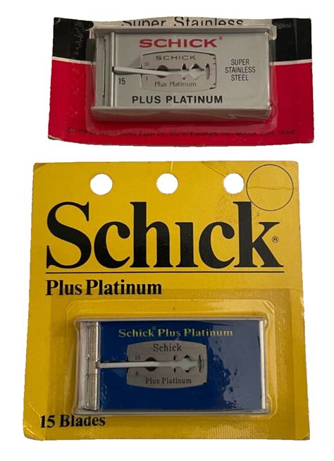 Vintage NEW Old Stock Schick Plus Platinum Razor Blades - eBay