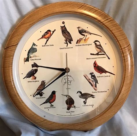 Vintage National Audubon Society Bird Wall Clock Singing Sound Call …