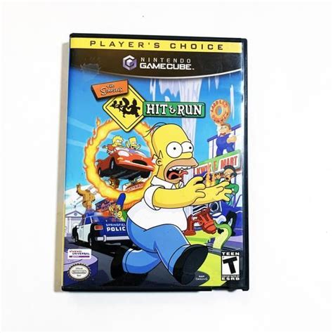 Vintage Nintendo Gamecube Simpsons Hit and Run Video Game Complete with