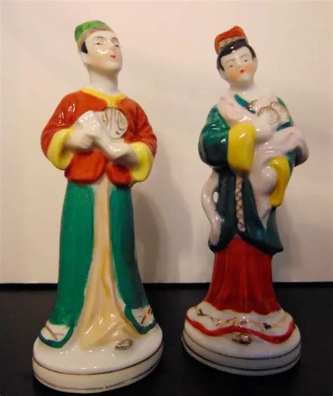 Vintage Occupied Japan 5.5" Porcelain Figurine Asian Pair in ... - eBay