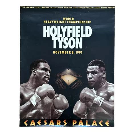 Vintage Original Evander Holyfield Authentic AUTOGRAPHED Boxing Fight ...