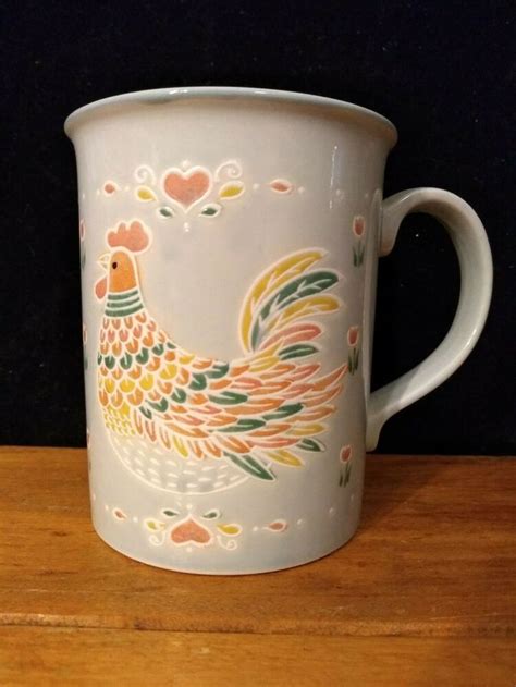 Vintage Otagiri Coffee Mug Cup Chicken Rooster & Chicks In …