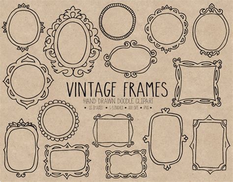 Vintage Picture Frame Drawing