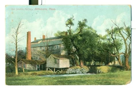 Vintage Postcard 1910 Old Shuttle Factory Attleboro MA …