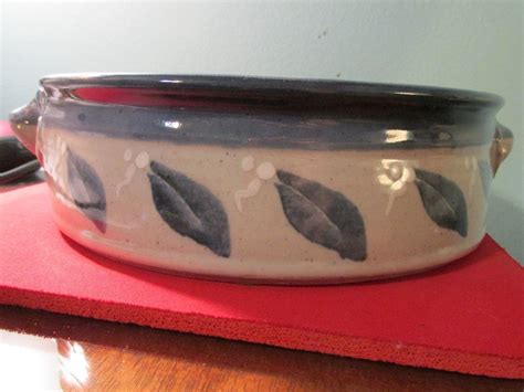 Vintage Rawl Duffy Blue & Gray Bowl w/Handles - Pottery