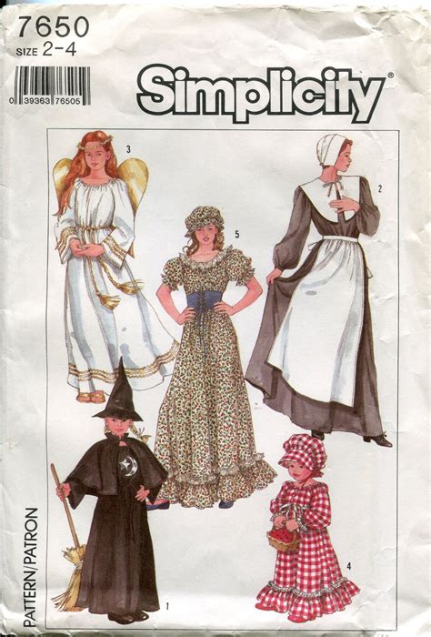 Vintage Simplicity 7650 Sewing Pattern Adult Costume Pattern