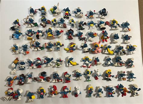 Vintage Smurfs figures lot 1970s 1980s Papa Smurf and Gargamel!