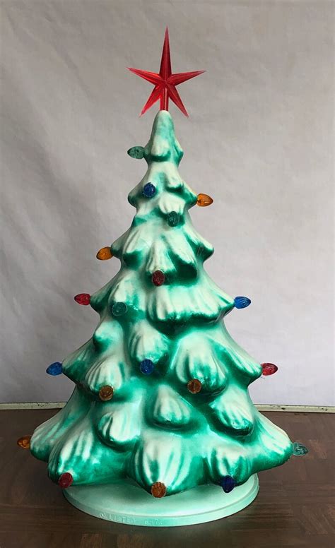 5 vintage blow mold hollow plastic Christmas tree ornaments.Santa,Toy 