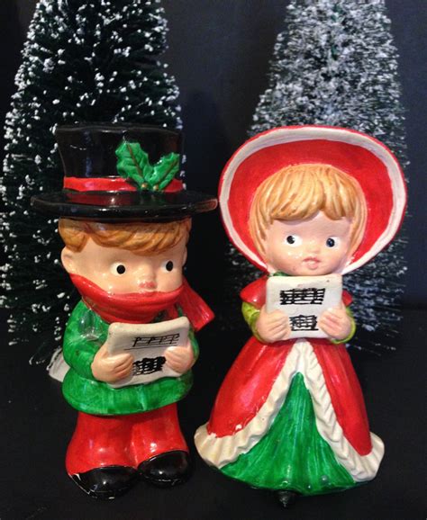 Vintage ceramic christmas carolers. Set of 3 Vintage Ceramic Christmas Carolers Hand Painted Byron Holland Mold 1979. Opens in a new window or tab. Pre-Owned. $15.99. hunter901707 (1,878) 97.9%. or Best ... 