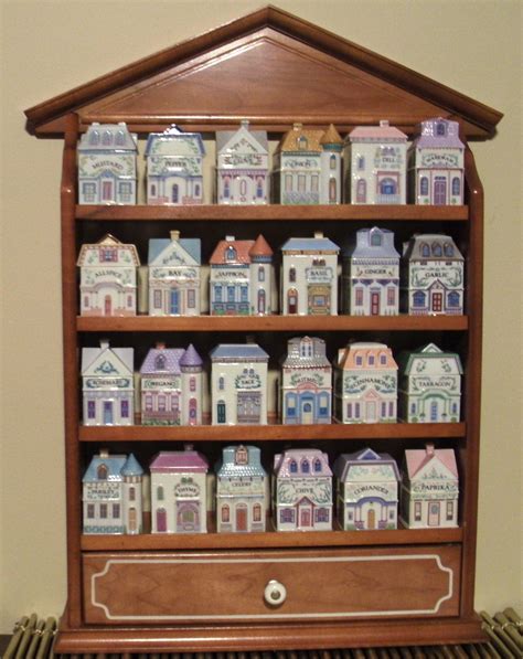 Vintage From 1989 The Lenox Spice Village - Each spice jar and rack s