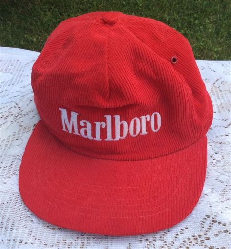 Vintage marlboro hat. Vintage Marlboro Corduroy Hat Streetwear Description: Colour: Red Materials: N/A Condition: A - Great condition. Other info: None All items are secondhand and can show small signs of wear/fading which we feel adds to the authentic and unique look! Please check the photos before purchasing. Size & Measurements: … 