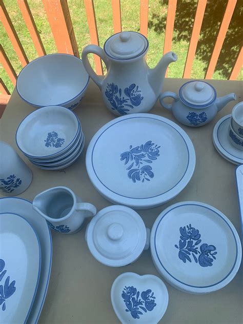 Vintage pfaltzgraff dinnerware. Stoneware is a hard, durable ceramic made of light colored clay typically fired at over 2200°F. It is opaque and porous. Stoneware dinnerware tends to be thicker and heavier … 