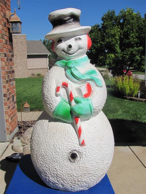 Vintage plastic snowman yard decoration. Things To Know About Vintage plastic snowman yard decoration. 