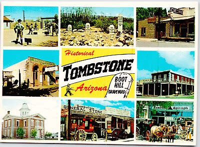 Vintage postcard TOMBSTONE, ARIZONA Boothill Graveyard 6x4 …