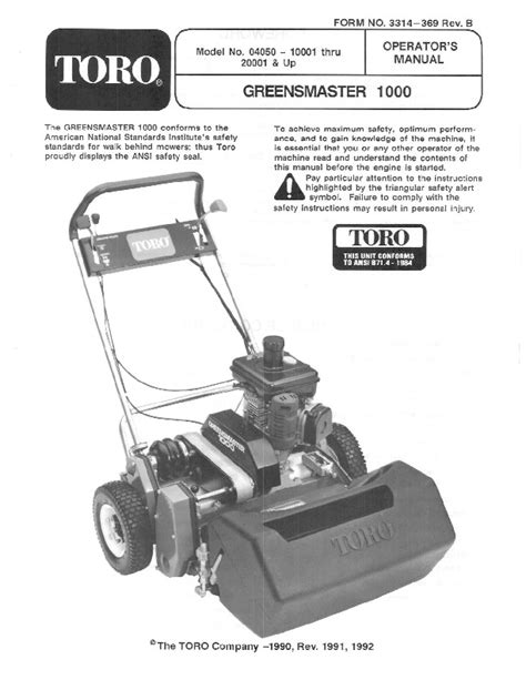 Vintage toro greensmaster 3 lawn mower owners manual. - Citroen xsara picasso handbuch zum kostenlosen download.