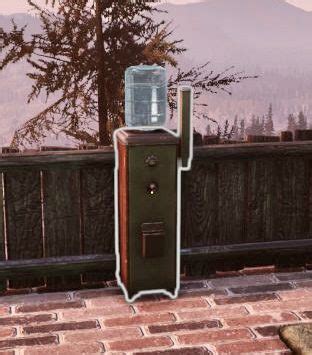 A water purifier is a workshop object in Fallout 76. Once a plan for a water purifier has been learned, it can be used to build one of three types of water purifiers in workshops and camps, including small, normal, and industrial variants. The small water purifier has a concrete base and can be placed outside of water, though it requires 8 power to produce …. 