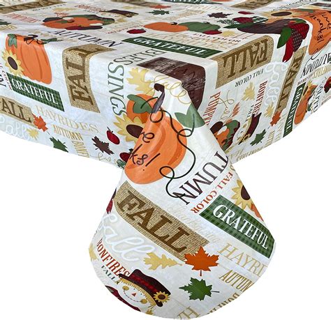 Vinyl Tablecloth With Flannel Backing Thanksgiving - Etsy