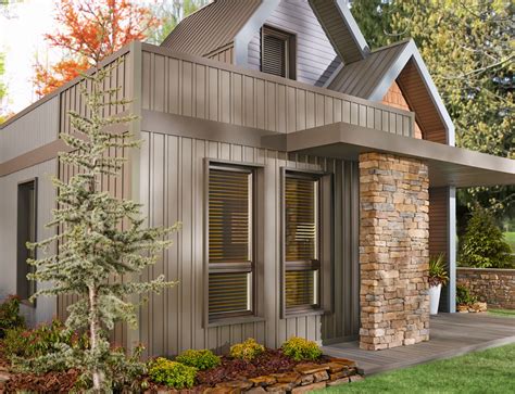 Vinyl board and batten siding. It's available in 10-foot and 12.5-foot panels. Improve the curb appeal of your home with the fresh look of vinyl siding. Features. 8" vertical. .048" thickness. 15 pieces cover 100 sq ft. Limited lifetime warranty. Cedar texture. 