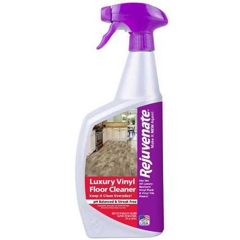 Vinyl cleaner for floors. Rejuvenate Luxury Vinyl Floor Cleaner 32-fl oz Unscented Liquid Floor Cleaner. Rejuvenate Luxury Vinyl Floor Cleaner is the perfect daily cleaner for all your vinyl floors. This spray and mop formula removes dirt and grime, along with chemical residues other cleaners leave behind. Because it’s a Ph neutral formula, it’s safe to use on all ... 