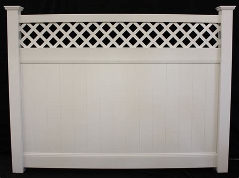 Vinyl fence panels installation.  Our Vinyl Belfast Lattice Top Privacy Fence ...
