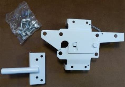 Vinyl gate latch.  The internationally recognized All hardware is available in eit...