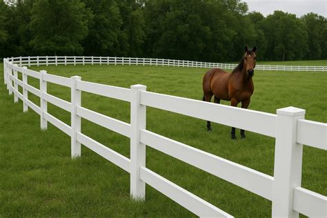 Vinyl horse fencing.  Learn about durability, safety features, installation tips...