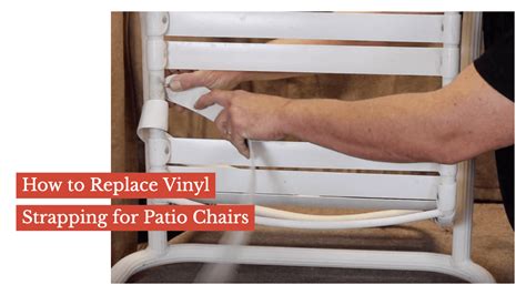 Vinyl strapping for patio chairs.  Step 1: Clean the Rims The surface on which the vin...