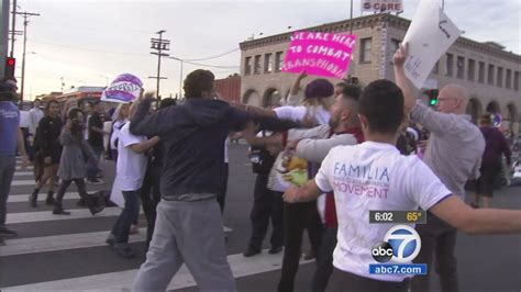 Violence breaks out among demonstrators over transgender policies at L.A. schools