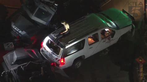 Violent pursuit suspect in custody after hours-long standoff in L.A.