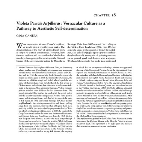 Violeta Parra’s Arpilleras: Vernacular Culture as a Pathway to ...