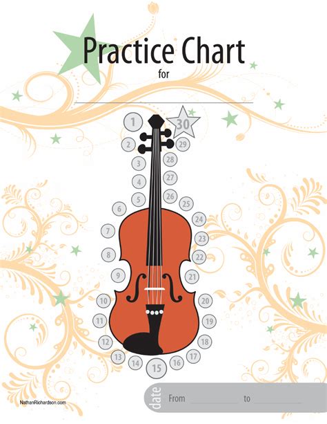 Violin Practice Chart Template Beautiful Download Printable PDF