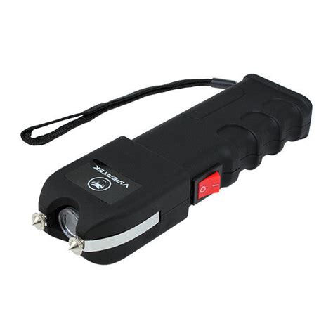 VIPERTEK VTS-195 - Heavy Duty Stun Gun - Aluminum Rechargeable with LED Tactical Flashlight. Military Strength Protection: This rechargeable stun gun is engineered to meet the demands of Police, Military, and Security Professionals worldwide but also available to civilians who are serious about their security and safety.. Vipertek stun guns
