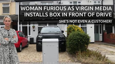 Virgin Media installs huge connection box across woman