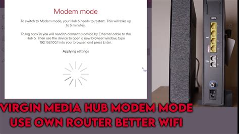 Virgin media hub 5x modem mode.  Configuring network settings, and optimizing perf...