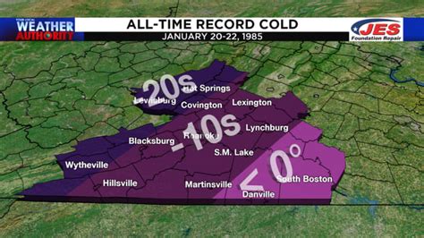 Virginia’s coldest day on record happened 35 years ago …