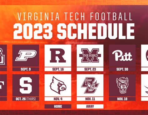 Virginia Tech Releases 2023 Football Schedule