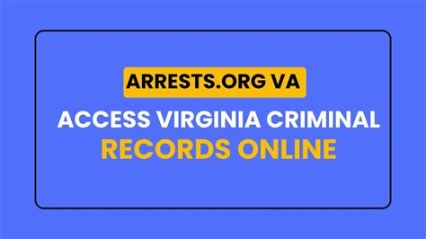 Virginia arrests public records.  Virginia Criminal Records Check (Search Online...