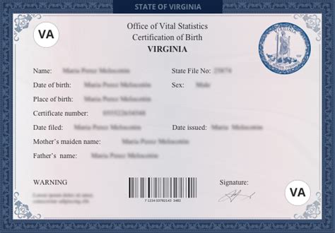 Virginia birth certificate replacement.  Please note: When requesting an ...