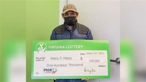 Virginia man wins $100,000 after playing same numbers on 20 lottery tickets