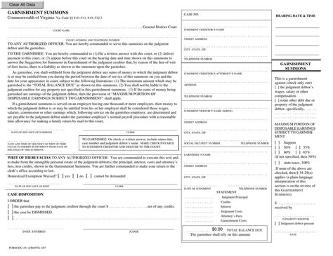Virginia summons pay ticket.  The forms available for completion online a...