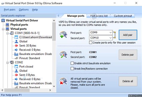 Virtual Serial Port Driver for Windows