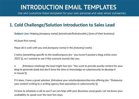 Virtual Introduction Email Template